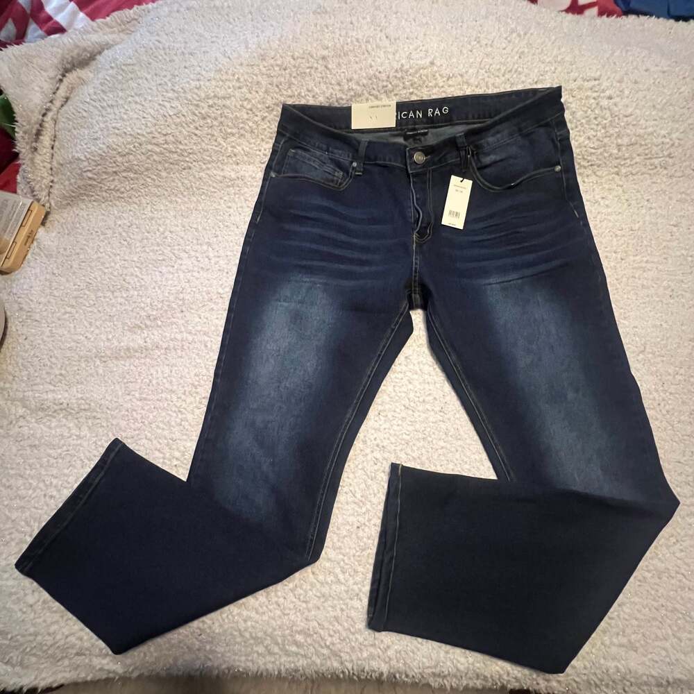 American Rag Men's Comfort Stretch Slim Fit Dark Wash Jeans 38x30 NWT Soft Denim